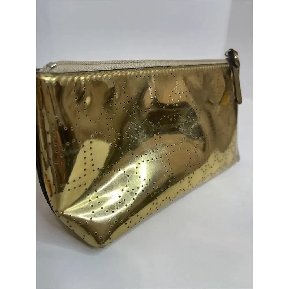 - KATE SPADE New York LITTLE SHILOH Metro Spade Gold Shimmer cosmetic bag